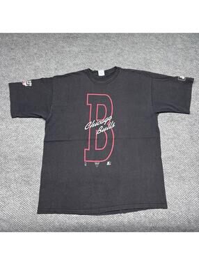 Vintage 90S Chicago Bulls Basketball Starter T-Shirt XL RARE MENS BLACK